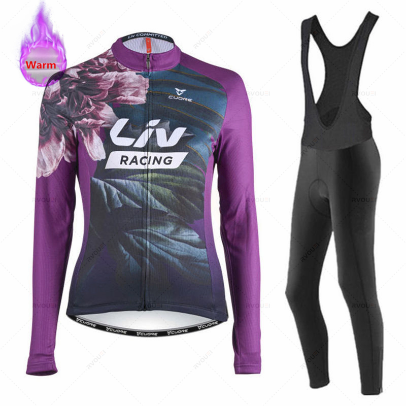 Cycling Gear Jersey - Liv Kadın Kış Bicicleta Seti Açık